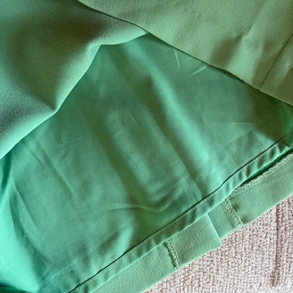 BADGLEY MISCHKA Green Blouson Sheath Dress Drapey Sleeves Cow Neck Size 16 NWOT‎ - Picture 12 of 12